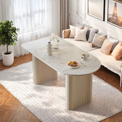 Table de salle à manger crème