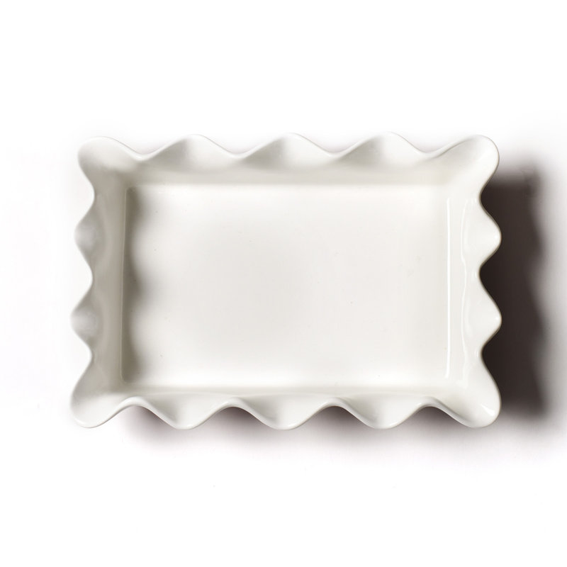 Stripe Ruffle 13 Casserole Red