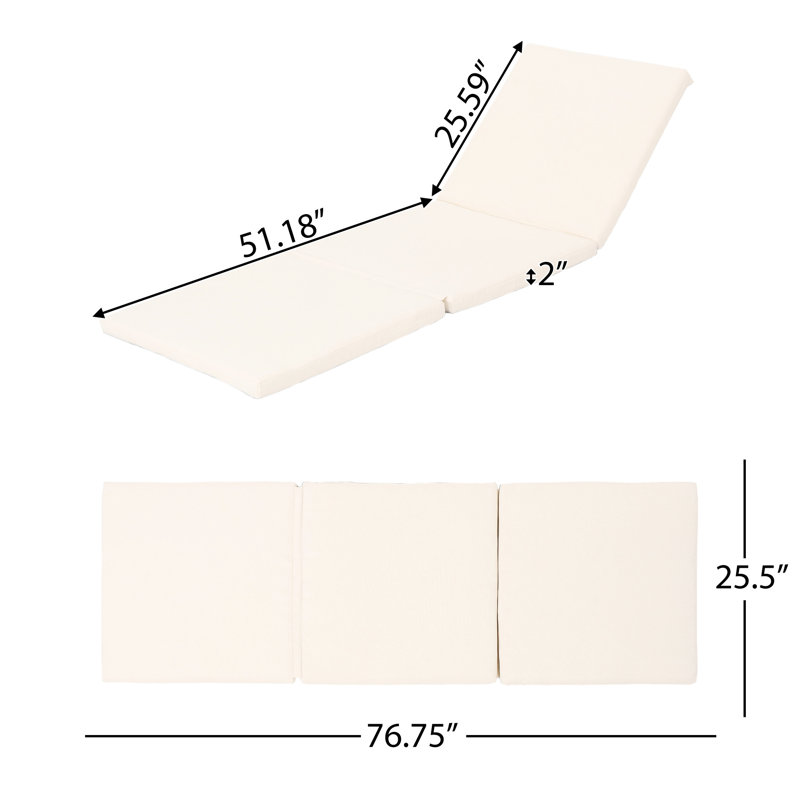 Coussin de fauteuil coulissant extérieur crème, eau - P 77,81 po x l 25,92 po x H 2,05 po, aucun assemblage requis pour un coussin de véranda confortable dans l'eau