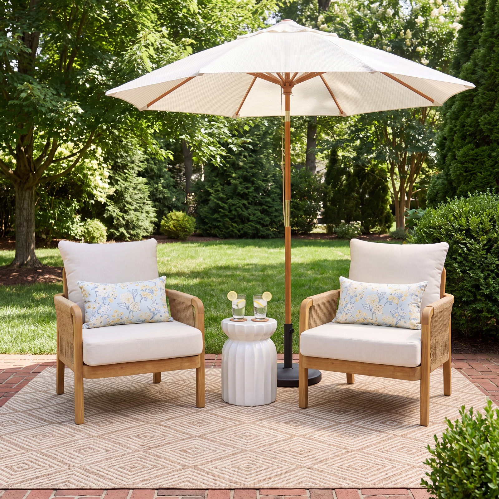 Tweedy Teak Patio Lounge Chair