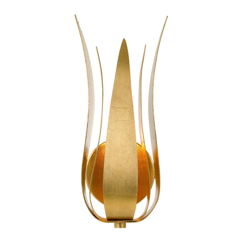 Monterey Steel Candle Wall Light, Antique Gold