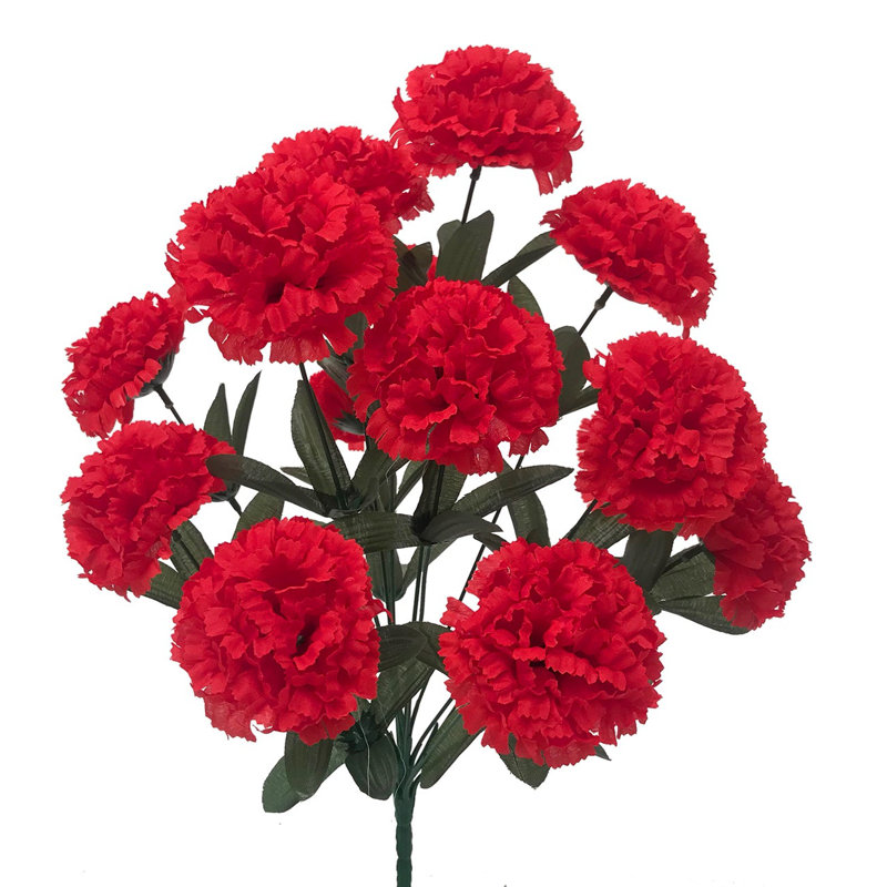 Bouquet d'œillets, fleur artificielle, Rouge