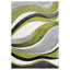 Tapis intérieur en polypropylène tissé à la machine à motif abstrait Dubach gris / vert / blanc-250790136