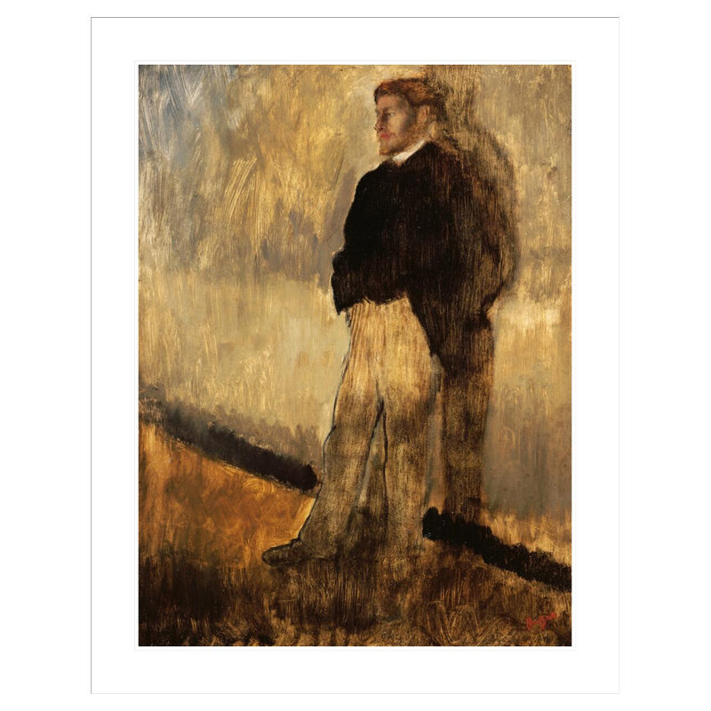 Portrait d'un homme par Edgar Degas, impression giclée encadrée, H 41,5 po x l 32,79 po