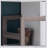Modernize Kitchen Buffet Organizing Cabinet with 4 Shelves, White & Dark Taupe