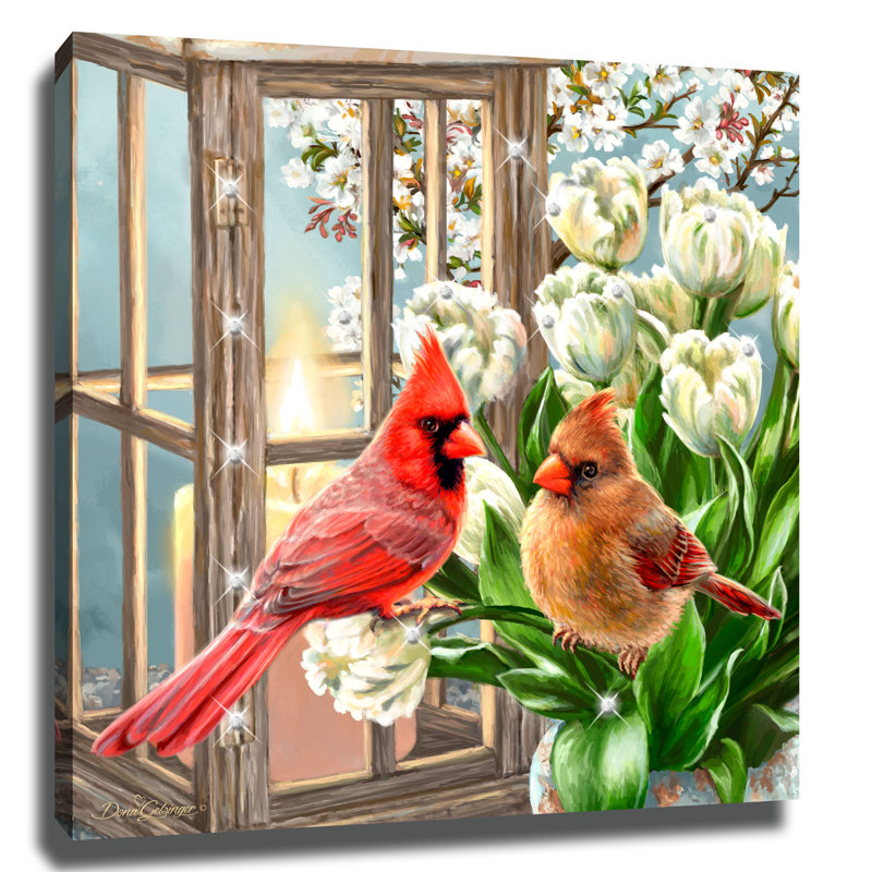 Imprimé Sweet Cardinals Pizazz avec cristaux éblouissants