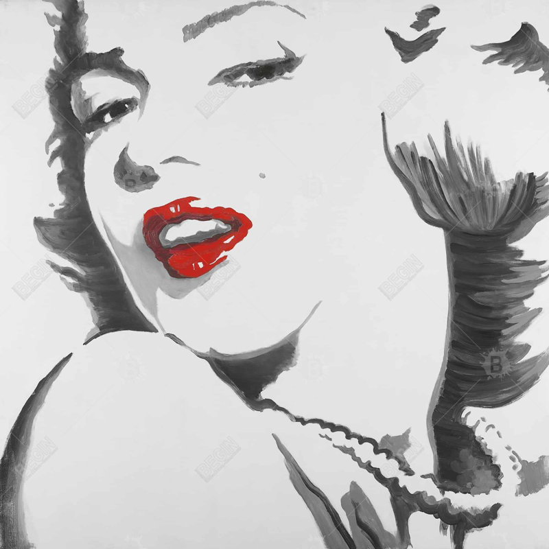 " Marilyn Monroe Outline Style ", 24" H x 24" W