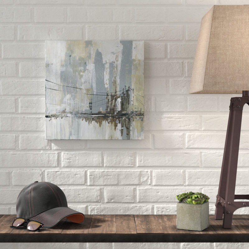 « midtown bridge ii », reproduction de peinture à l’huile sur toile tendue, H 32 po x l 32 po x P 1,5 po, Toile tendue