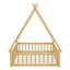 Lit sur pied Teepee avec garde-corps, lattes robustes et porte