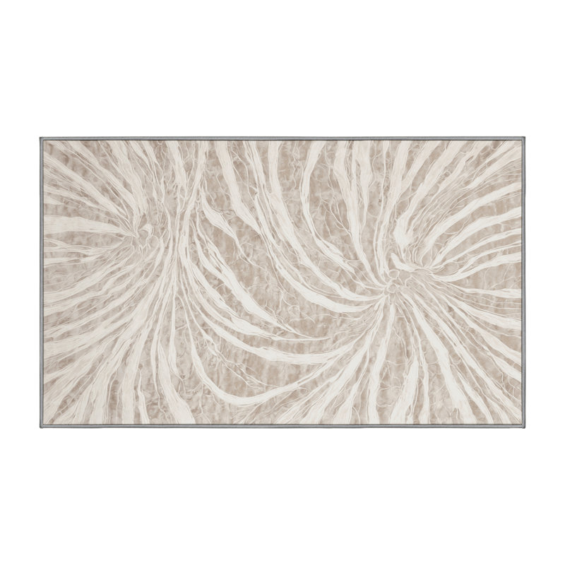 Machine Washable Gray Area Rug, Rectangle 8' x 10'