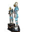 Ensemble de 2 statues debout avec armure Edmunds