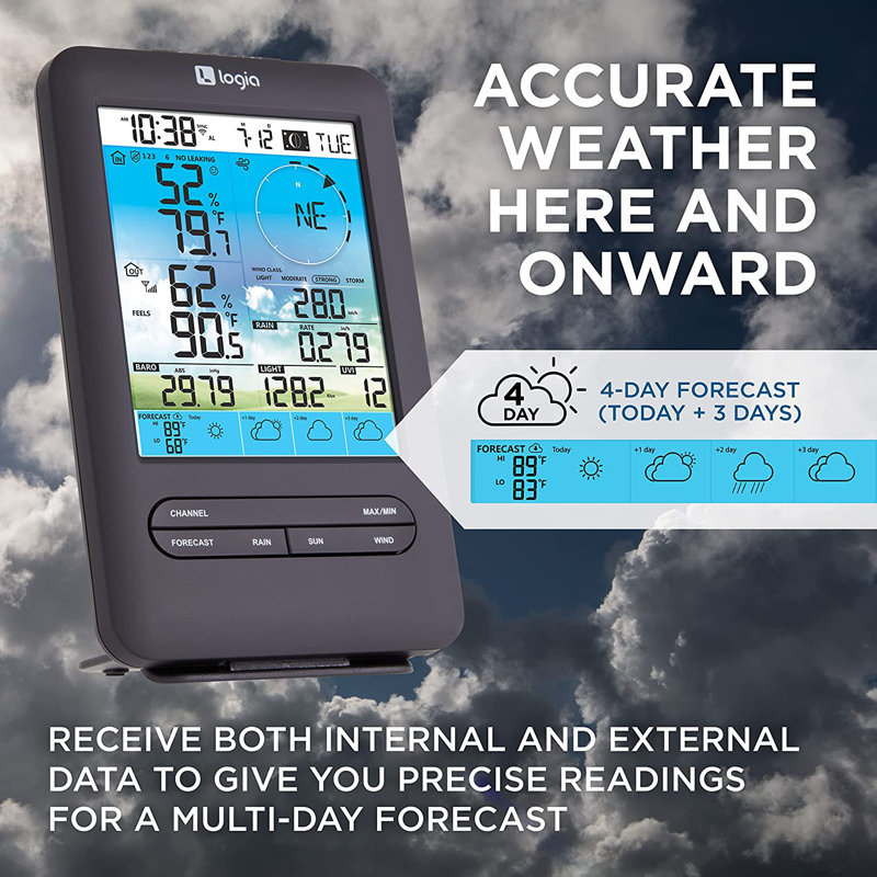 Logia 7-in-1 Wireless Weather Station with Solar Sensor and Wi-Fi