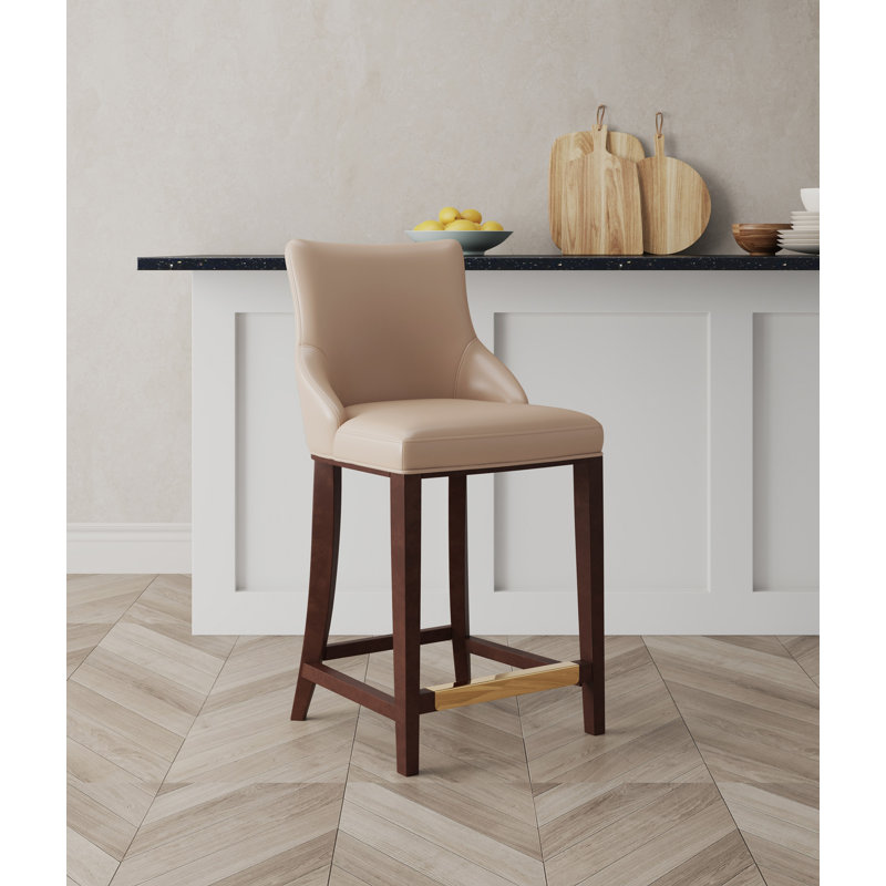 Tabouret de comptoir Shubert, Tabouret de comptoir (siège d'une hauteur de 25,1, Brun clair