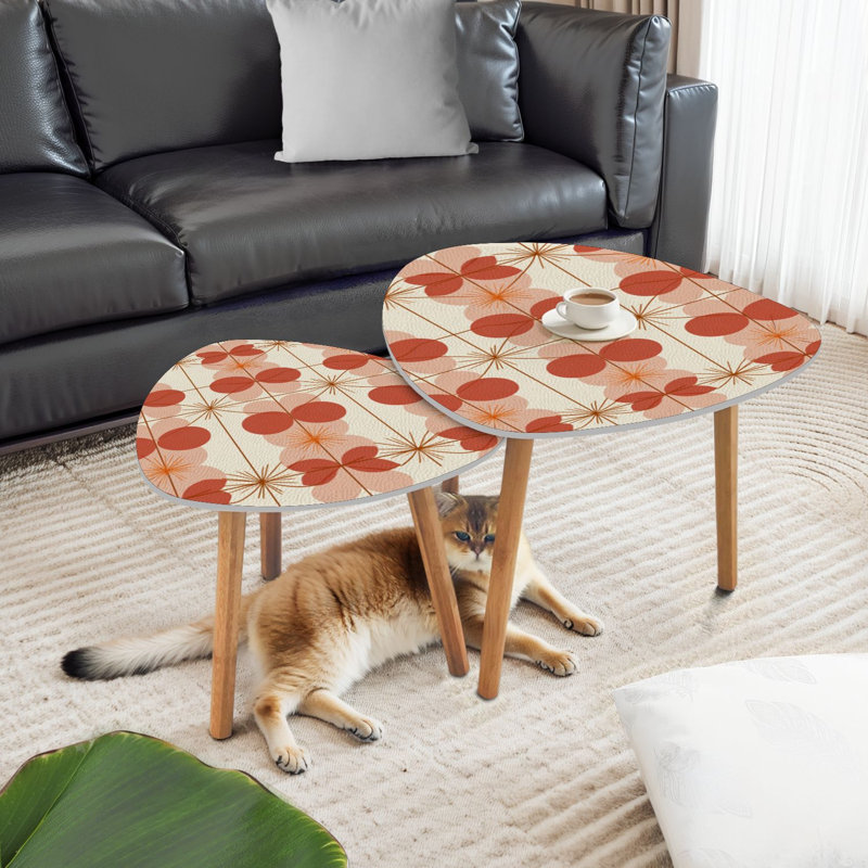 Ensemble de 2 tables basses gigognes Triangle