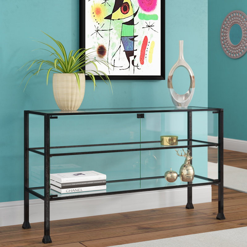 50.75'' Glass Top Console Table