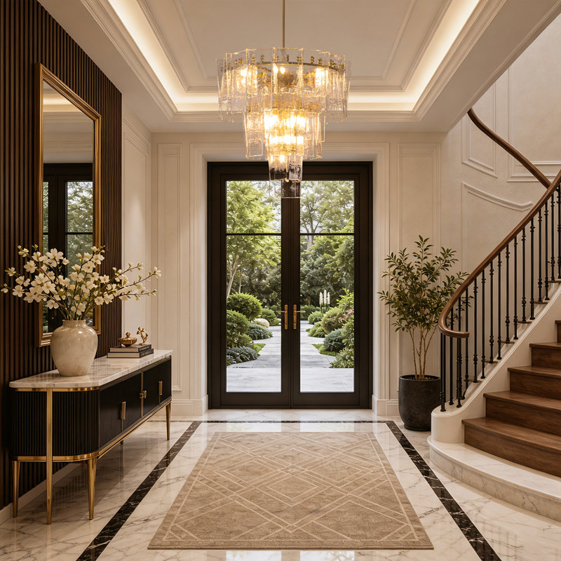 12 - Light Clear Glass Tiered Round Chandelier