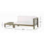 BANC D'angle droit et table basse, blanc-3216734