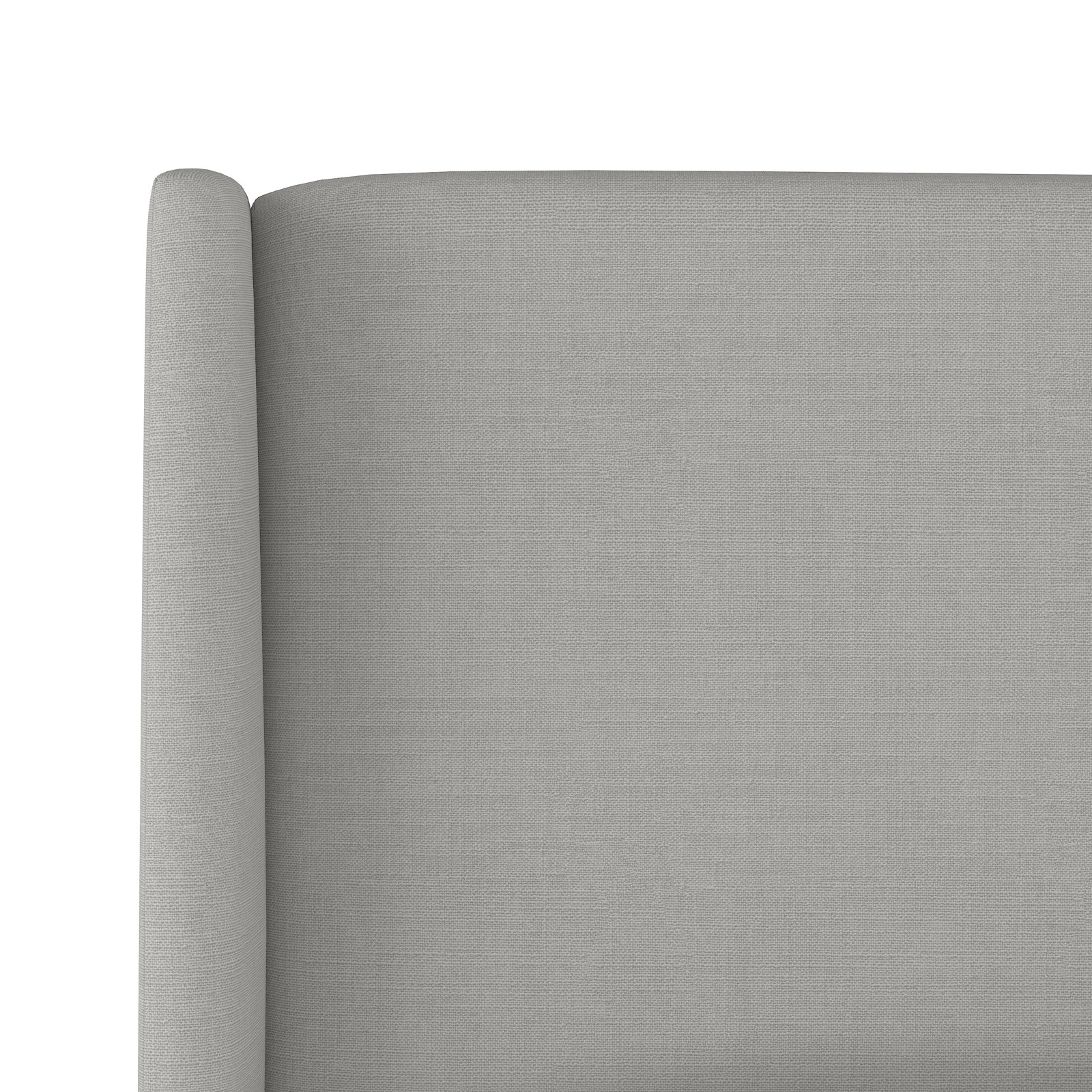 Tilly Linen Upholstered Wingback Bed, Twin, Classic Grey Linen