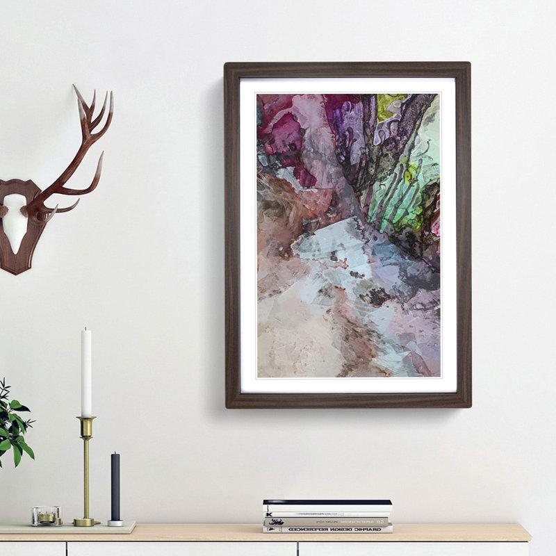 Paint the Sky in Abstract - Picture Frame Painting Print, Walnut Framed, 36cm H x 27cm W x 2cm D