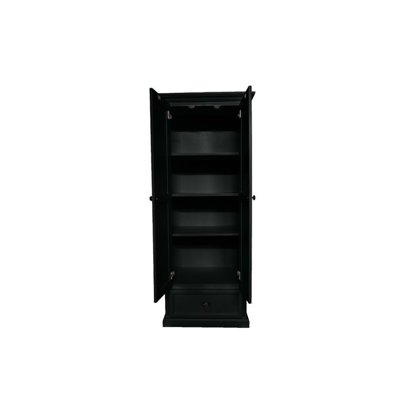 Garde-manger traditionnel avec tiroir simple, Noir