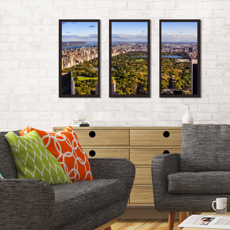New York Central Park Framed Canvas Print Set