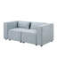 Canapé modulaire en tissu chenille bleu grisâtre