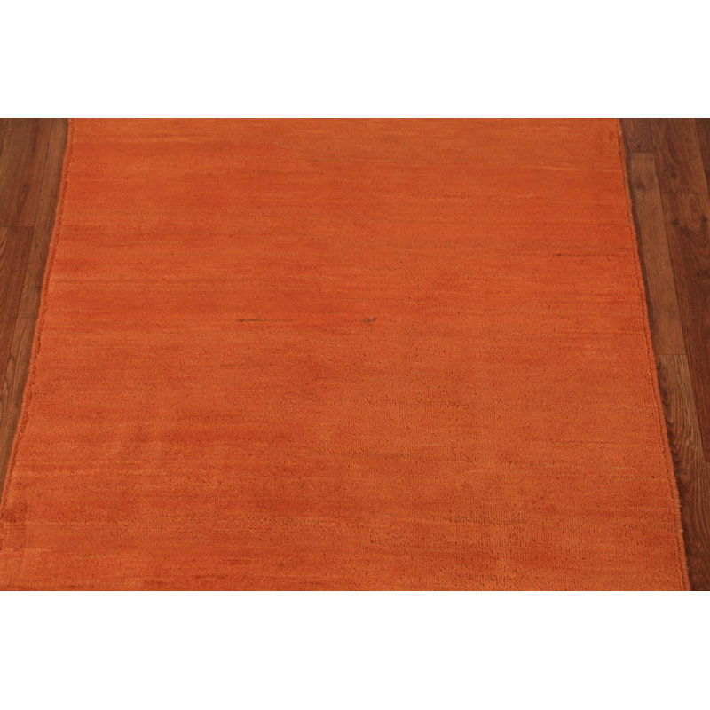 Tapis orange fait à la main Gabbeh 3 x 5