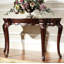 Ornate Curved-Top Console Table with Cabriole Legs-80387032
