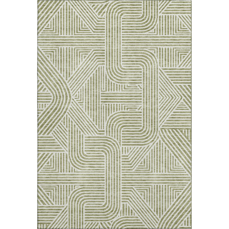 Premium Machine Washable Prisco Aloe Rug