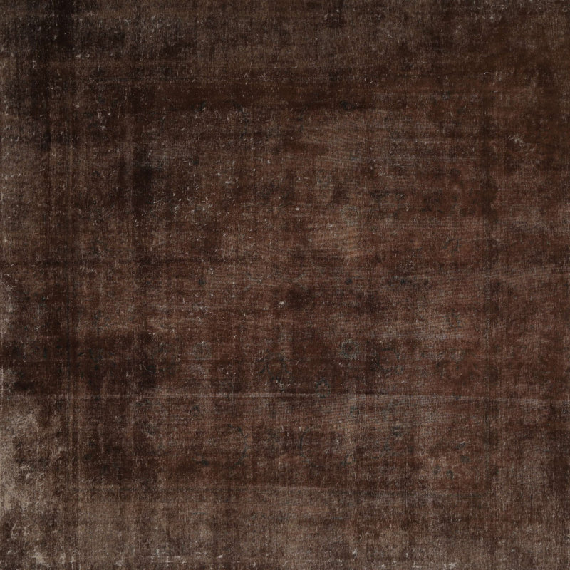 Tapis traditionnel brun foncé, Carré 4 pi