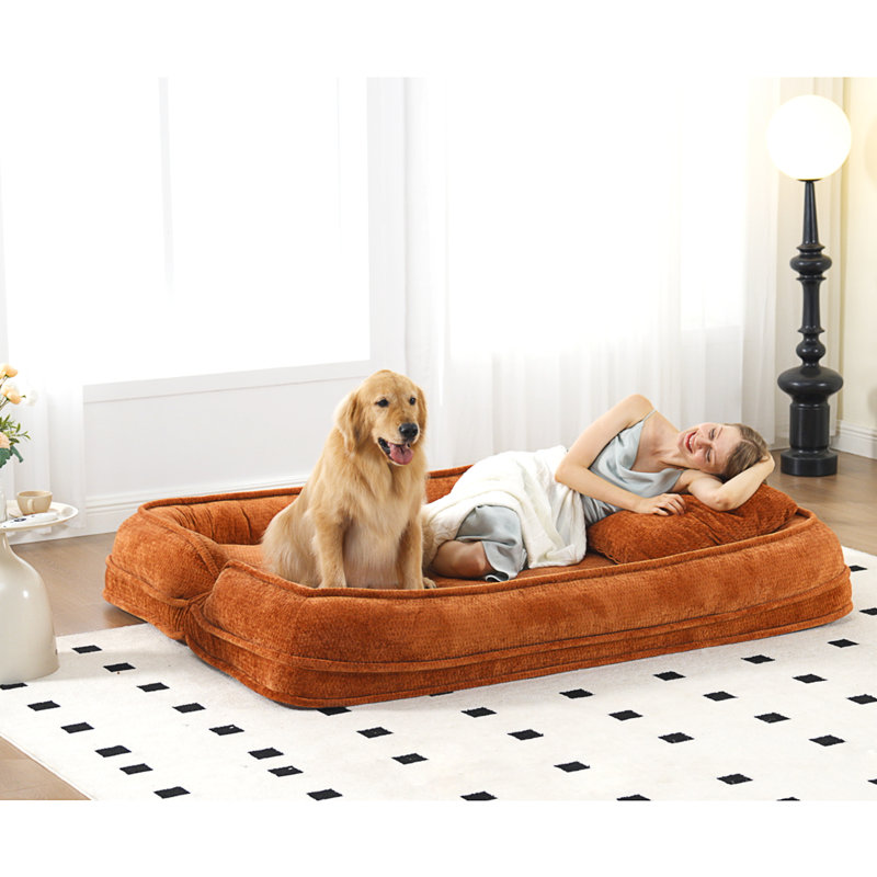 [Nouveauté] [Vidéo fournie] Lit double pour chien, Polyester orange