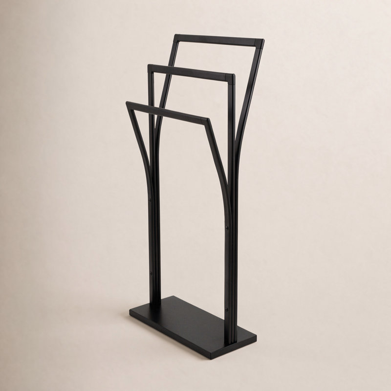 Kingston Brass Edenscape Freestanding Y-Style Towel Rack, Matte Black