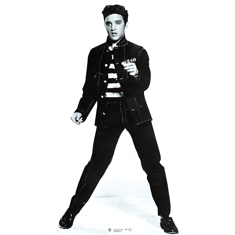 Accroche en carton elvis jailhouse rock