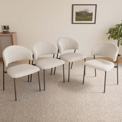 Chaises de salle à manger en velours côtelé