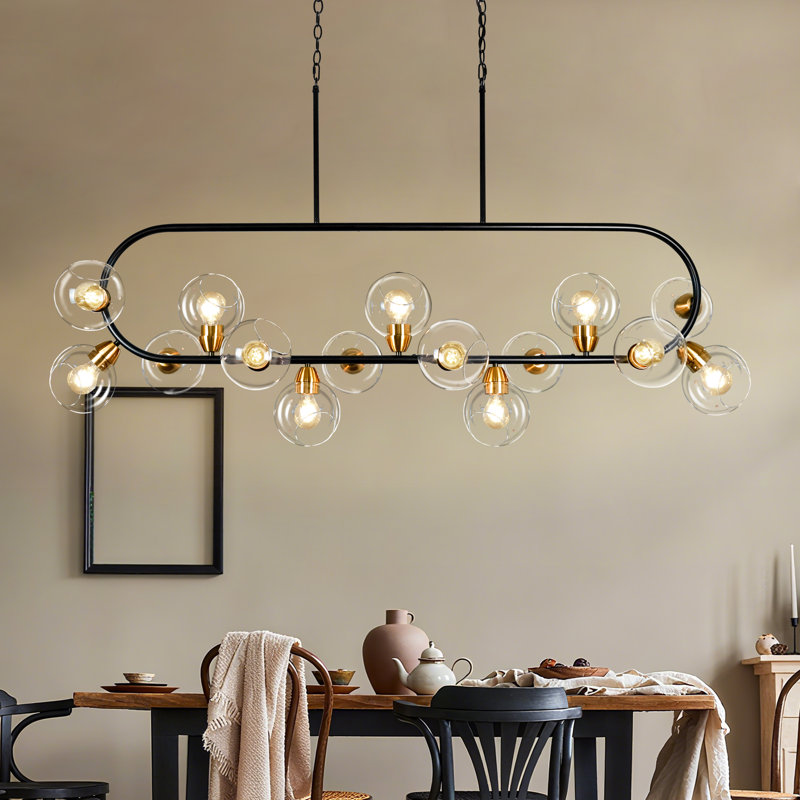 Grand lustre linéaire 15 lumières Spoutnik
