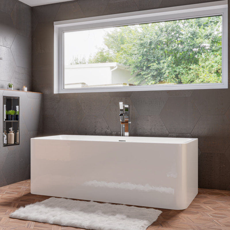 67'' x 29.4'' Freestanding Soaking Acrylic Bathtub
