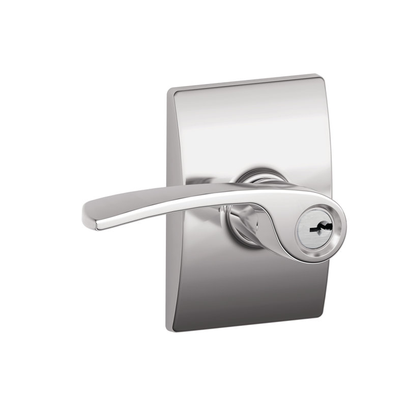 Merano Lever with Century Trim Keyed Entry Lock, Satin Chrome, Yes, Keyed Alike