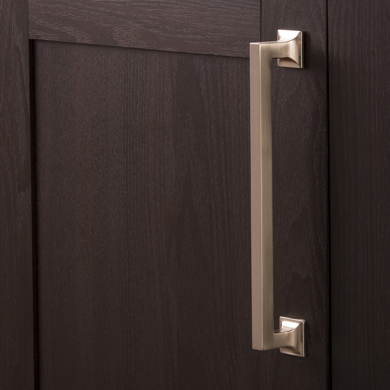 Studio Collection Handle Pull - 8-13/16" Center to Center Cabinet Pull Satin Nickel - Transitional Hardware for Drawers & Cabinets