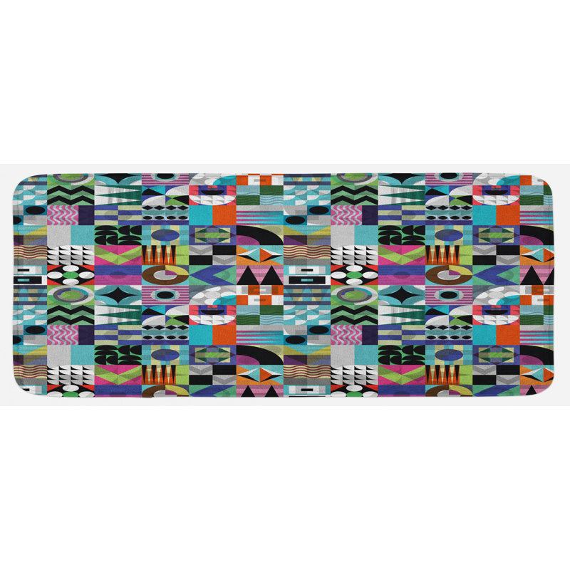 Tapis de cuisine, Bleu