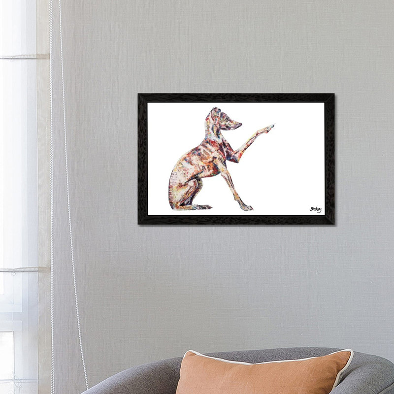 Italian Greyhound by Becksy - Wrapped Canvas Print, 101.6 cm H x 66.04 cm W, Black Framed