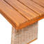 Ensemble de salle à manger d'extérieur brun en bois, conception à lattes, - pieds enveloppés, table et banc en bois à faible entretien nécessitant un abat-jour, surface pour le contrôle de l'eau, durabilité fiable fabriquée à la main