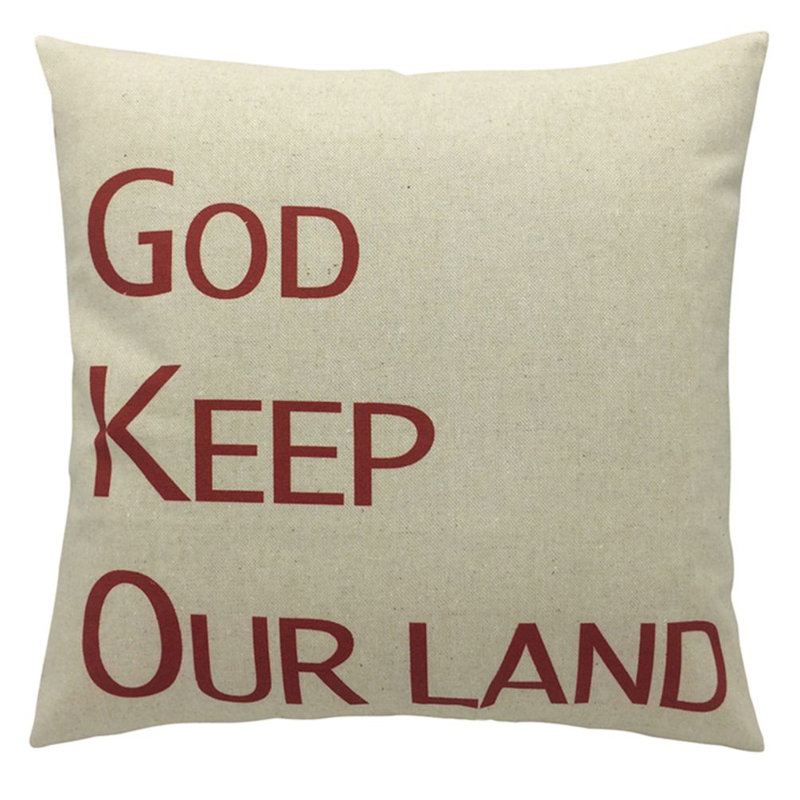 Coussin décoratif décoratif, 18 po x 18 po, Rouge / blanc, Polyester/ Bourre en polyester