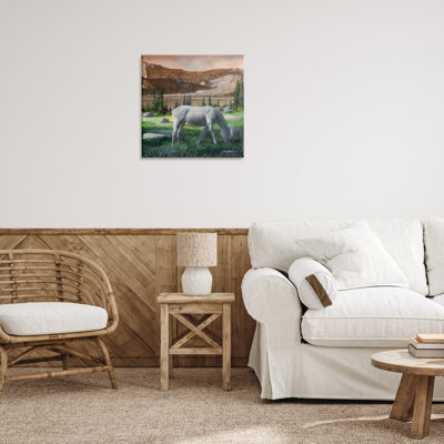 Grazing Horses in Countryside Canvas Wall Art by Kevin Daniel