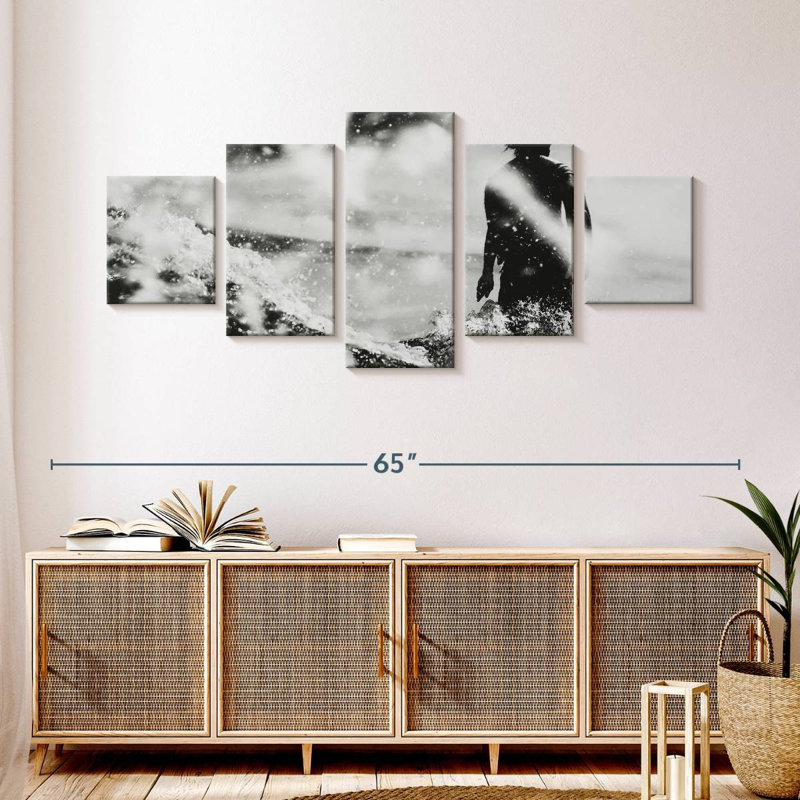 Planche de surf monochrome, H 24 po x l 55 po