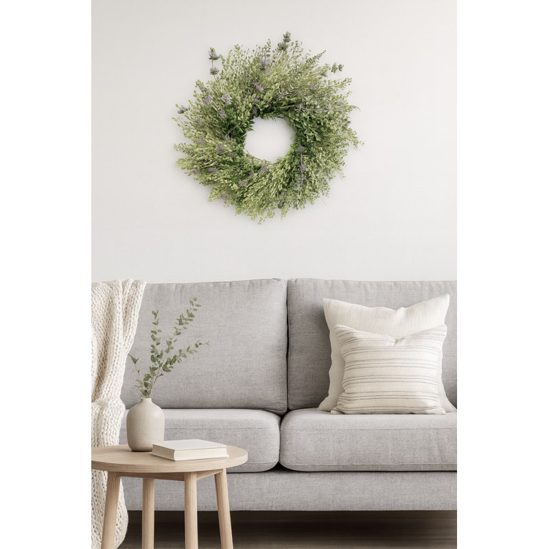 Handcrafted Dried Wreath, 26" H x 26" W x 5" D