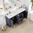 Ilsa 60"W X 18"D Double Sink Bathroom Vanity With White Carrara Quartz Countertop And Undermount Porcelain Sinks-1468328315