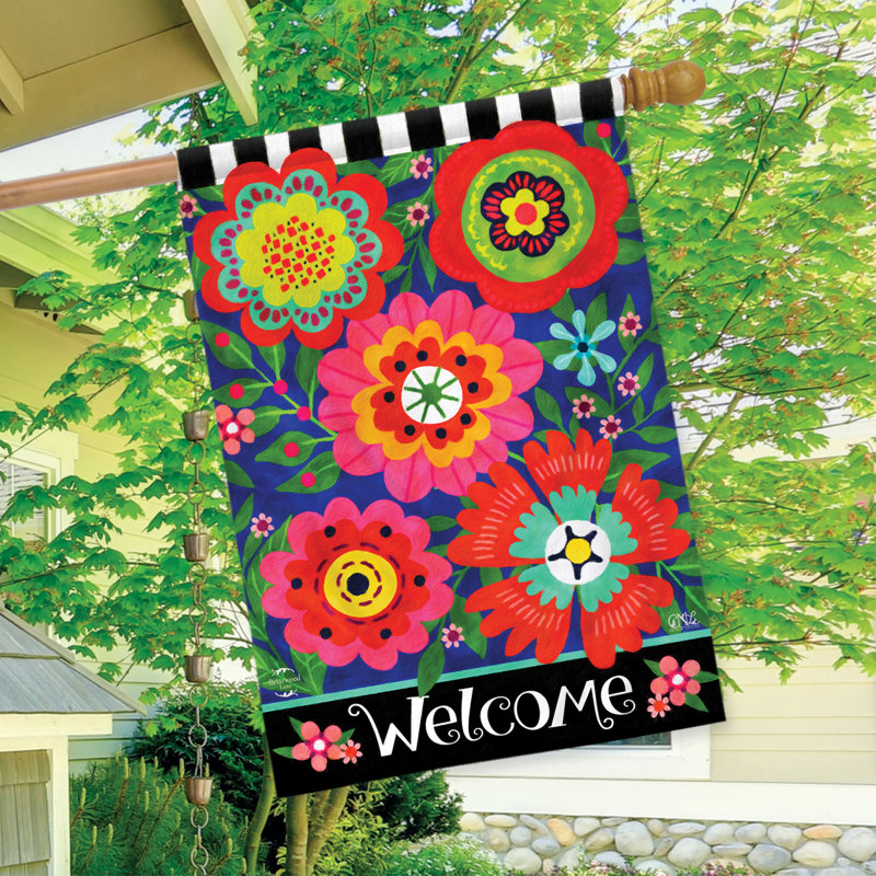 Bright Blooms House Flag