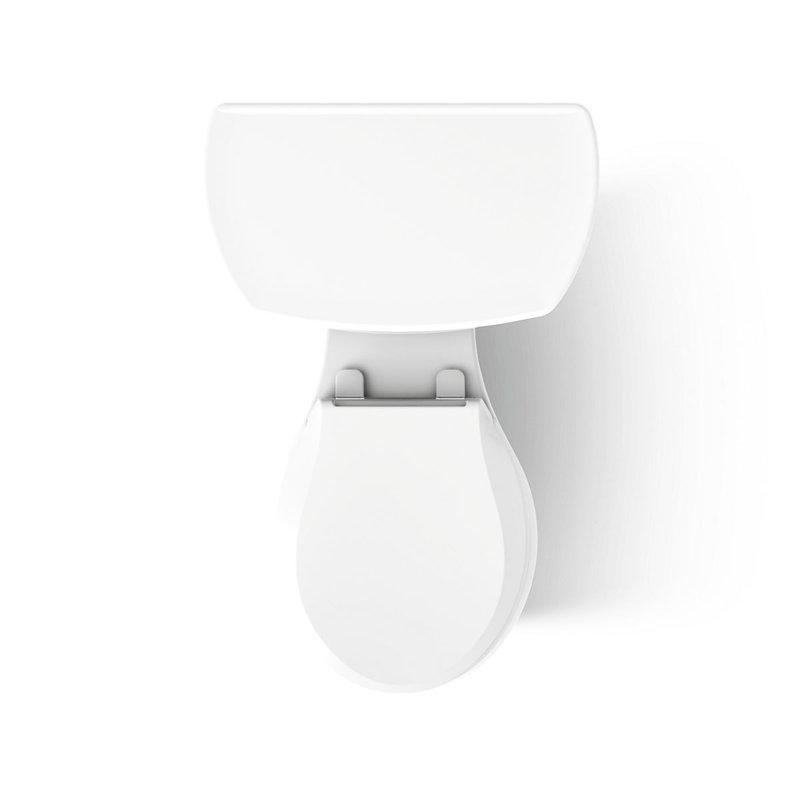 Wellworth® 1.28 GPF Water Efficient Round Two-Piece toilet (Seat Not Included), White, Left-Hand