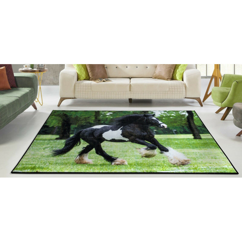 Banerjee Animal Print Area Rug, Rectangle 60 x 112 cm