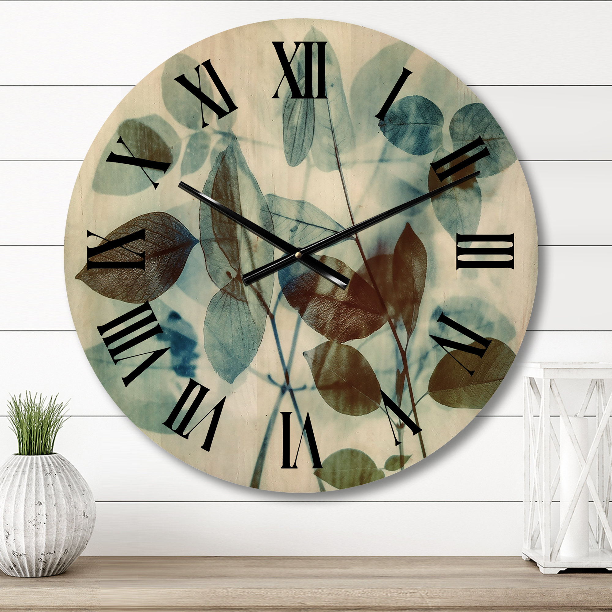 East Urban Home Roberdeau Solid Wood Wall Clock 